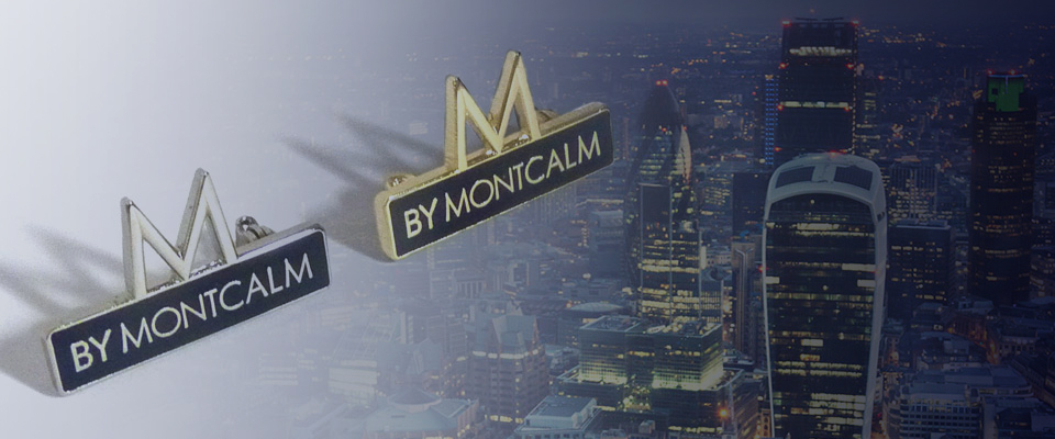 Custom enamel brooches made as staff gifts for the upmarket Montcalm hotel in Shoreditch