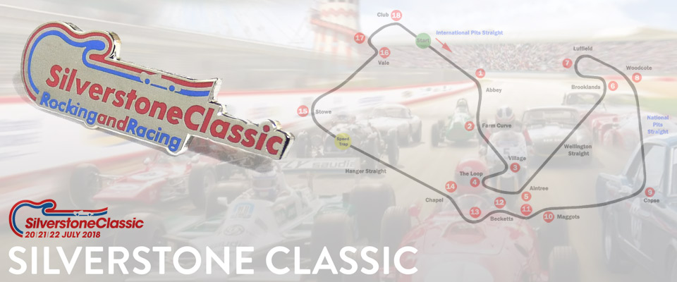 hard enamel pins personalised with the prestigeous silverstone logo.