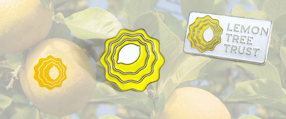 custom soft enamel pins no minimum made for Lemon Tree trust