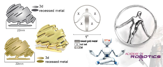 high qaulity 3D metal badges